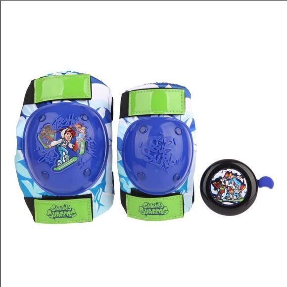 Subway Surfers Kids Knee Elbow Pad Set with Bell - Picture 1 of 4